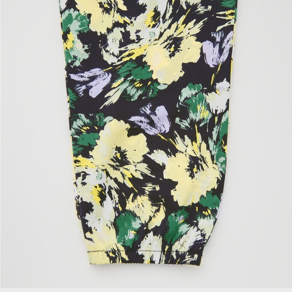 Uniqlo Satin Drape Jogger Trouser Floral Print Women's Pants Size XL - Picture 3 of 8